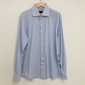 Gemelli blue cotton long sleeve Italy made shirt Sz L
